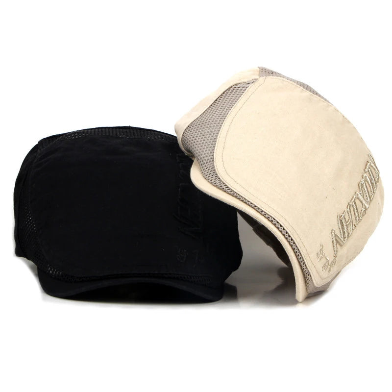 HT953 Berets Cotton Flat Advance Driver Flat Cap Men Casual  Sun Hats Korea Style Spring Summer Women Men Beret Hats