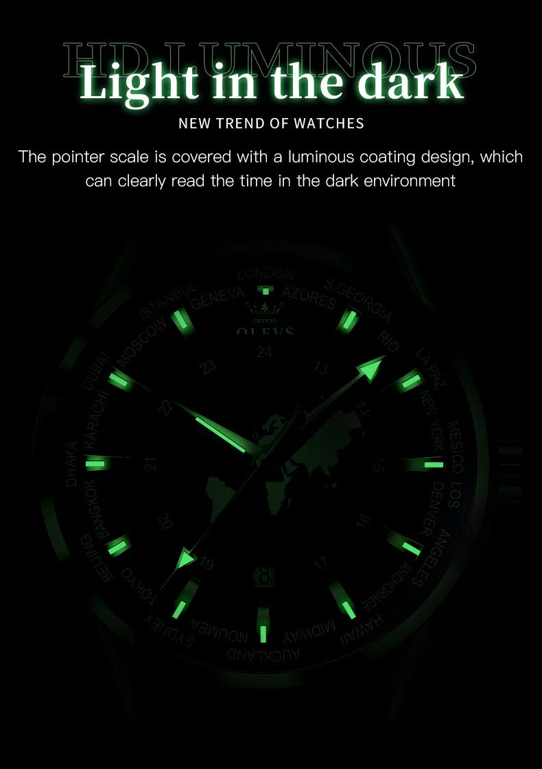 OPK Brand Watch Fashion Waterproof Night Glow Men's Quartz Watch 9926