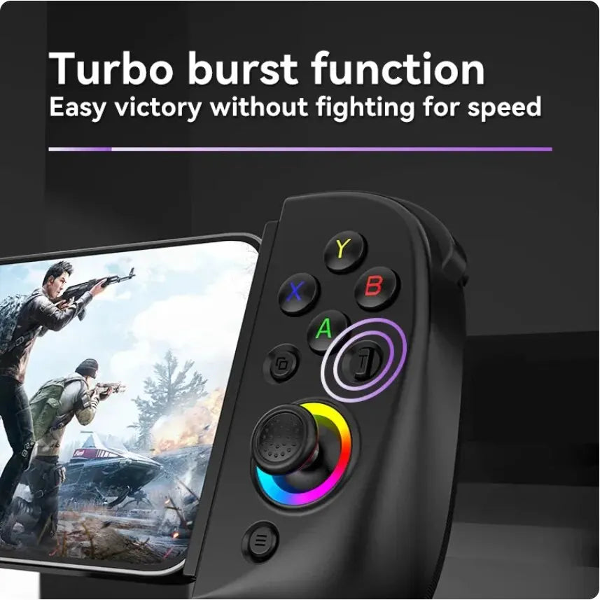 D8 Telescopic Gamepad Controller Joystick Turbo 6-axis Gyro Vibration Wireles Bluetooth 5.2 for Android IOS PS3 PS4 Switch IPad