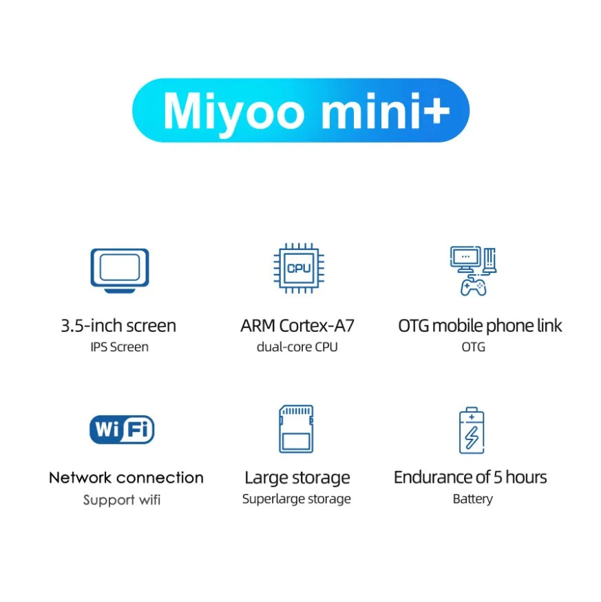 Portable 3.5 inch MIYOO Mini Plus Retro Handheld Game Console Open Source Miyoo mini+ Video Games Player Children Kids Gift 128G