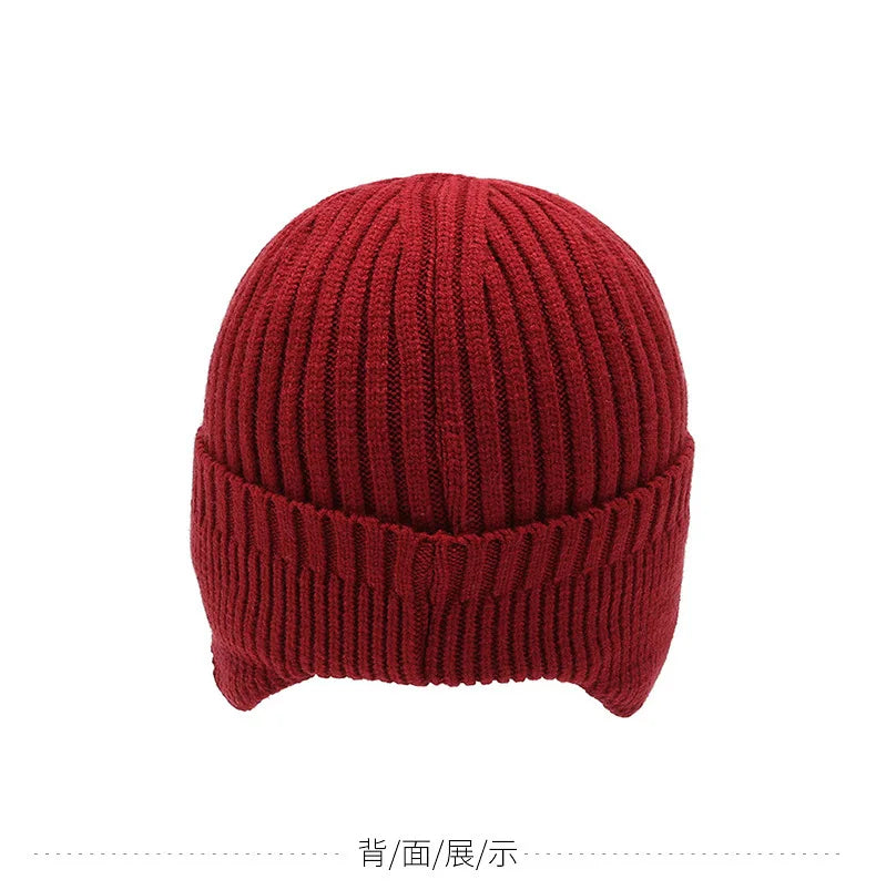 Warm Winter Autumn Trooper Aviator Hat with Earflaps Men Women Ear Protection Fleece Hat Knit Skull Ski Beanies Stylish Beanie