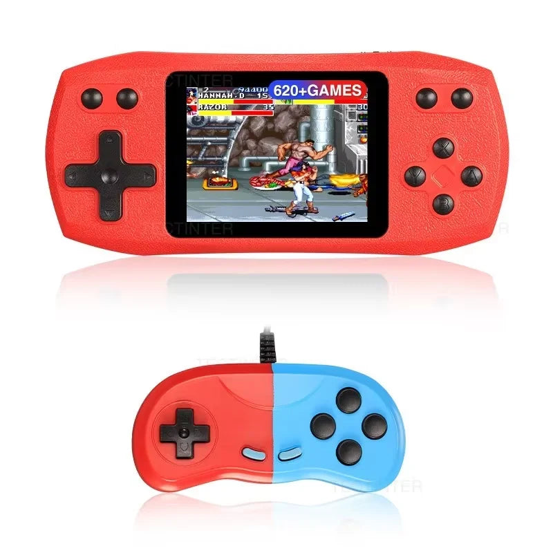 2.4 Inch Retro Video Game Console Built in 620 Classic Games Portable Handheld Game Player Rechargeable Console AV Ouput