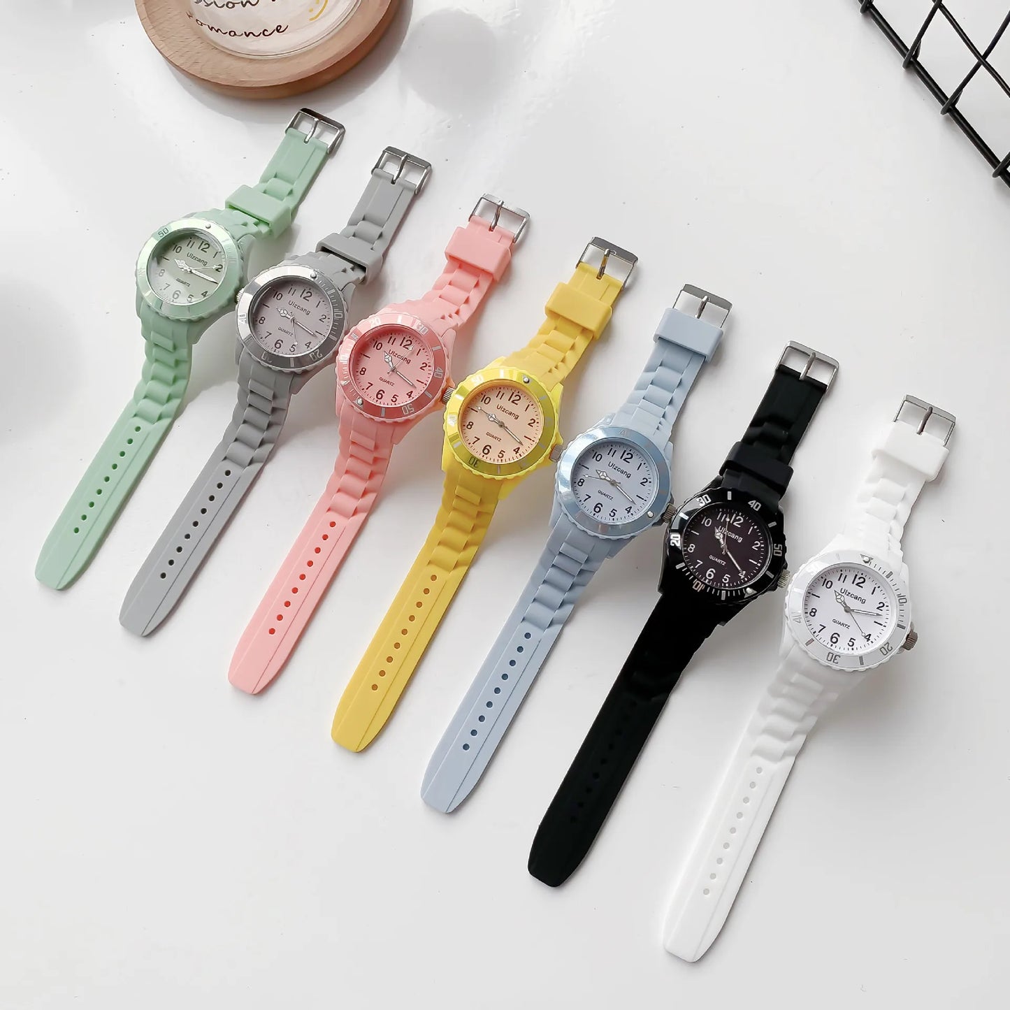 Candy Color Silicone Watches Couple Sports Waterproof Watch Multifunctional Digital Wristwatch Women Men Fashion WristWatches