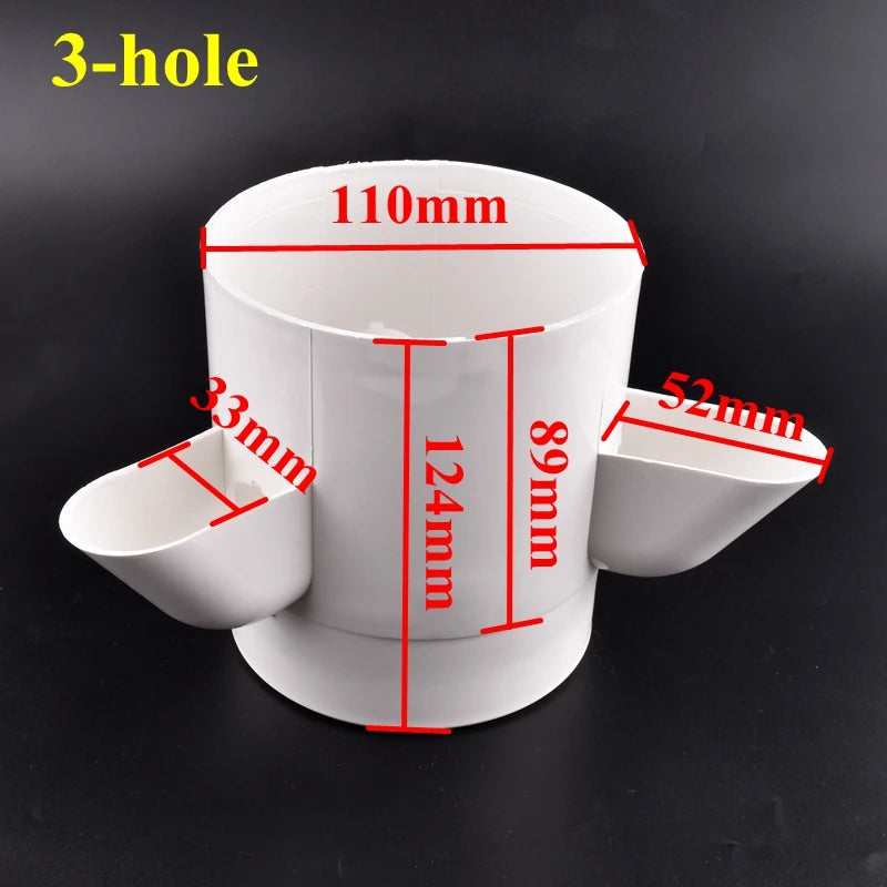 3/5 Hole Detachable PP Colonization Cups Of Vegetable Hydroponic Vertical Tower Planter Soilless Cultivation System Accessories