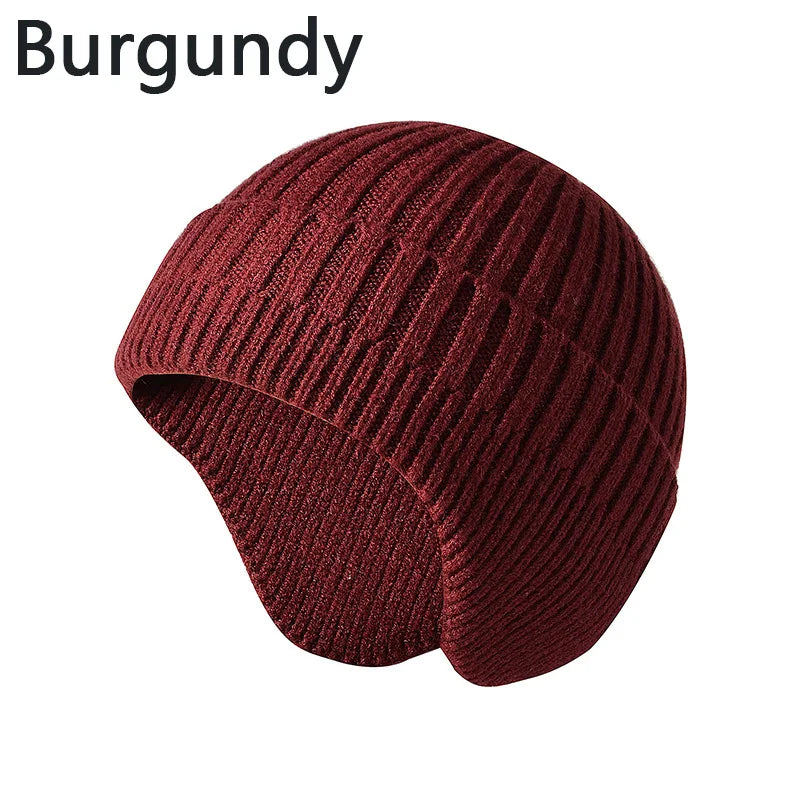 Warm Winter Autumn Trooper Aviator Hat with Earflaps Men Women Ear Protection Fleece Hat Knit Skull Ski Beanies Stylish Beanie