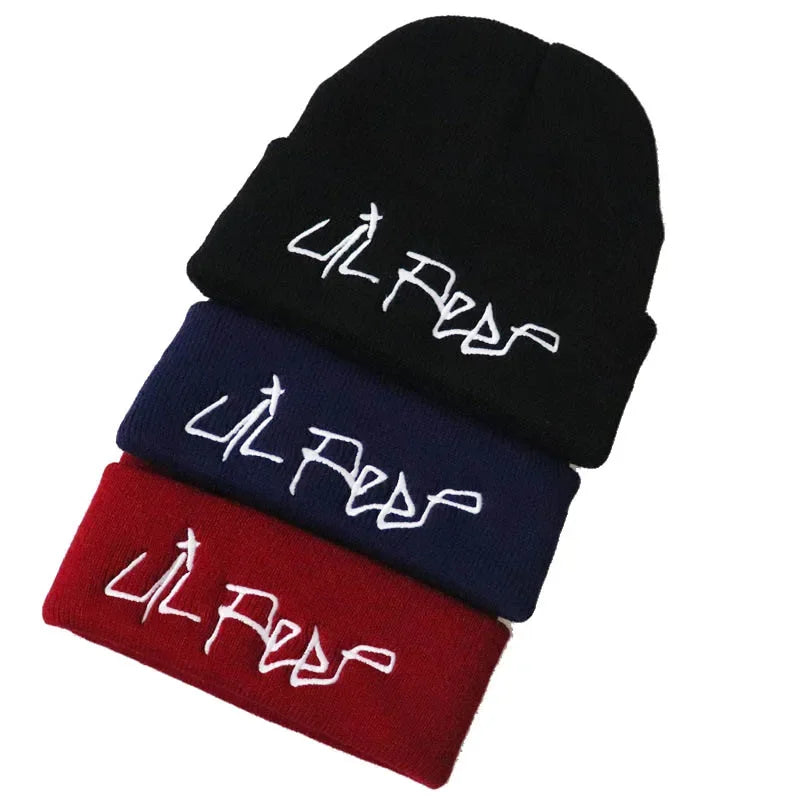 Casual Love Lil Peep Beanies Embroidery Warm Soft Knitted Hat Hip-Hop Bonnet Unisex