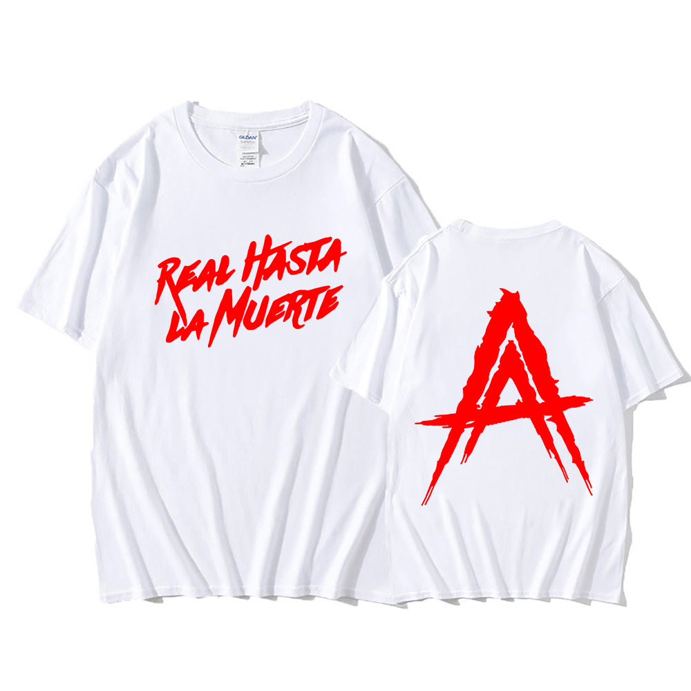 Hip Hop Streetwear Anuel AA Real Hasta la Muerte Graphic T Shirts For Men/Women Men Fashion Rapper T-shirts Loose Cotton Tshirts