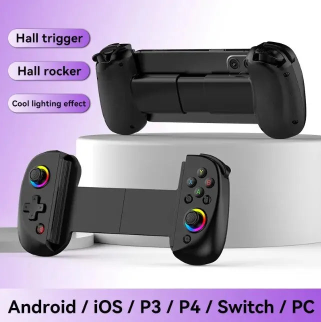 D8 Telescopic Gamepad Controller Joystick Turbo 6-axis Gyro Vibration Wireles Bluetooth 5.2 for Android IOS PS3 PS4 Switch IPad