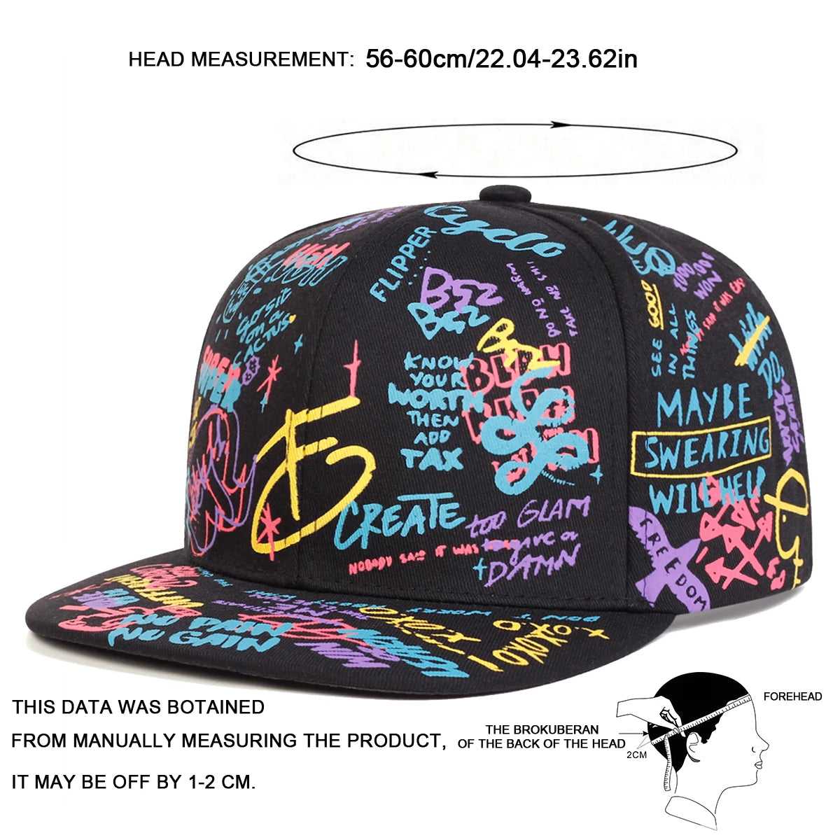 Unisex 88 Letter Graffiti Print Hip-hop Hats Fashion Spring Autumn Outdoor Adjustable Casual Baseball Caps Sunscreen Hat