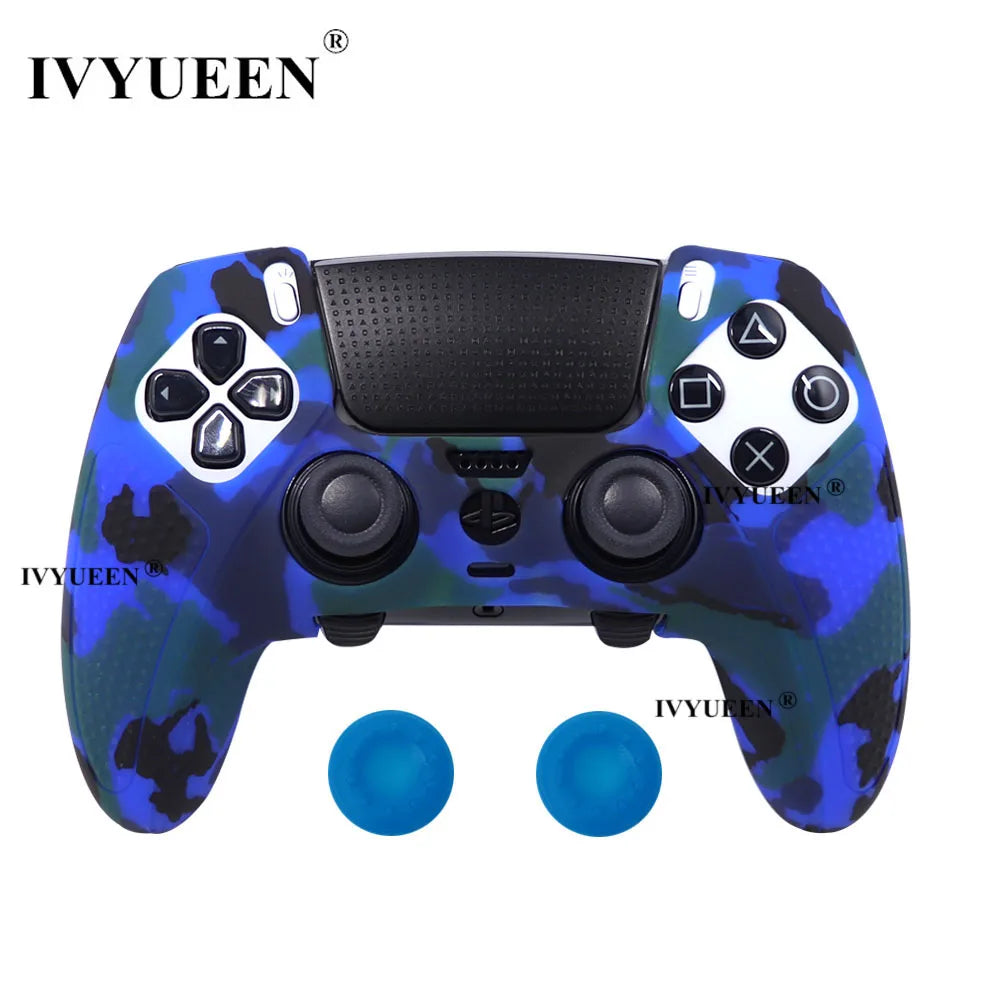 IVYUEEN Water Transform Printing Protective Skin for PlayStation 5 PS5 DualSense Edge Controller Soft Silicone Case Cover