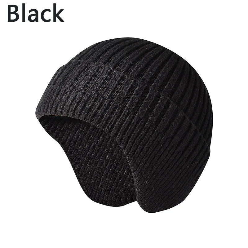 Warm Winter Autumn Trooper Aviator Hat with Earflaps Men Women Ear Protection Fleece Hat Knit Skull Ski Beanies Stylish Beanie