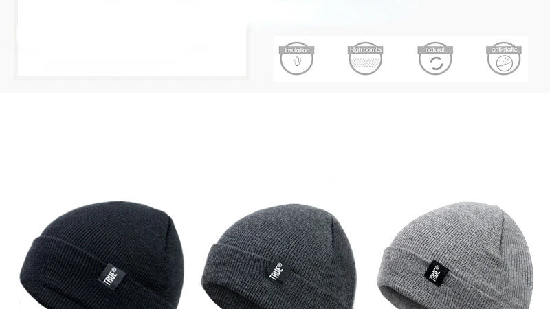 New Autumn and Winter Warm Knitted Hats for Women Men Ski Cap Fashion Casual Wool Beanie Hat Ladies Bonnets Skullies Beanies