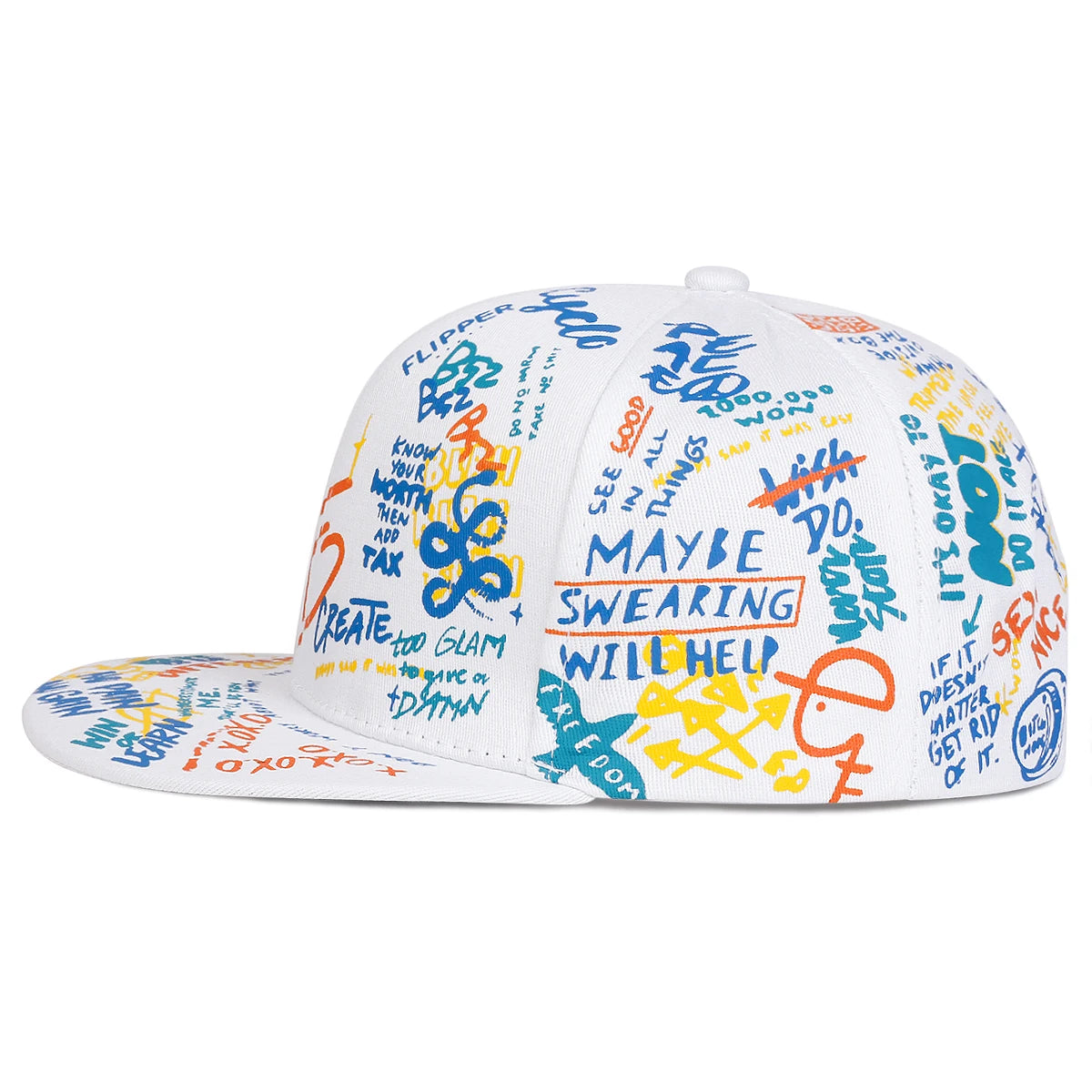 Unisex 88 Letter Graffiti Print Hip-hop Hats Fashion Spring Autumn Outdoor Adjustable Casual Baseball Caps Sunscreen Hat