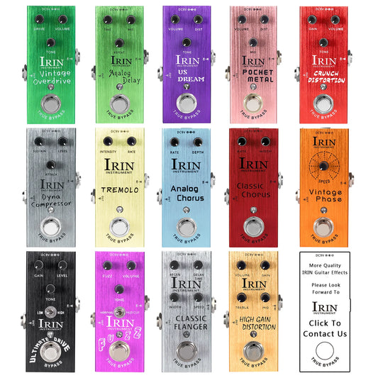 IRIN Electric Guitar Effects Pedal Vintage Overdrive/Crunch Distortion/Analog Delay/US Dream/Classic Chorus/Ultimate Drive Pedal