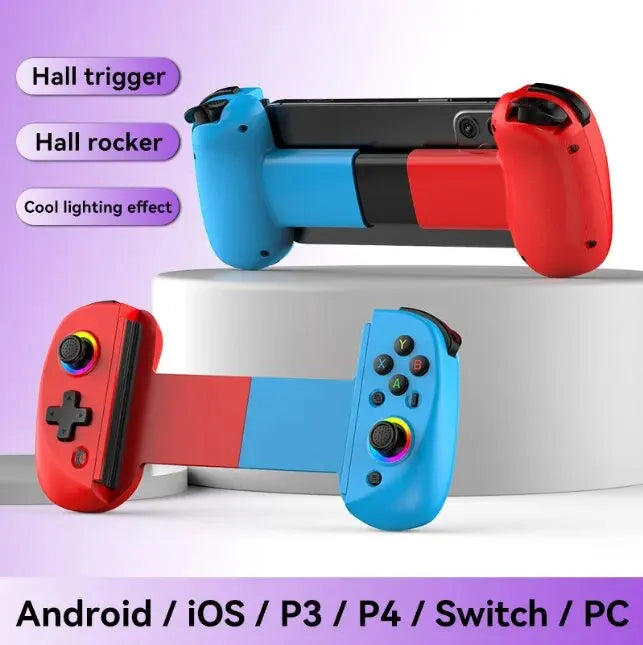 D8 Telescopic Gamepad Controller Joystick Turbo 6-axis Gyro Vibration Wireles Bluetooth 5.2 for Android IOS PS3 PS4 Switch IPad