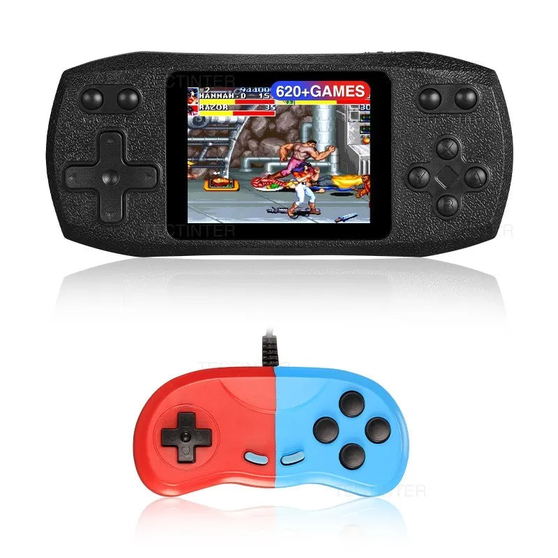 2.4 Inch Retro Video Game Console Built in 620 Classic Games Portable Handheld Game Player Rechargeable Console AV Ouput