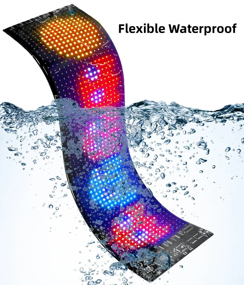 Waterproof App Flex LED glow car rear window digital display sticker programmable Flexible EL Glow LED Panel for car