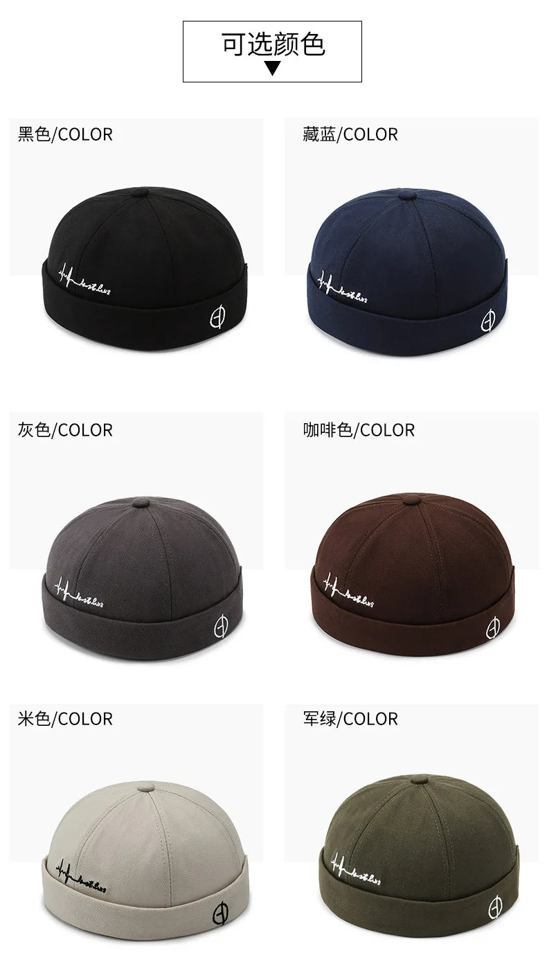 New Hat For Men And Women In Spring And Autumn Brimless Hat Hip Hop Hat Without Brim