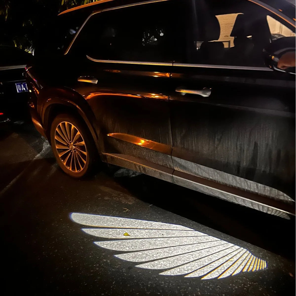 2PCS Car Angel Wings Light Welcome Lights  Led Car Laser Lamp White Decoration Ambient Lamps Auto Accessories