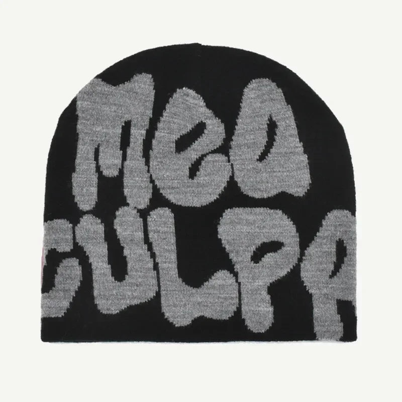 2023 New Knitting Beanies Hat Men Women Paragraph Quality Cap Mea Culpa Y2k Warm Fashion Hundred Take Cold Cap for Women Hats