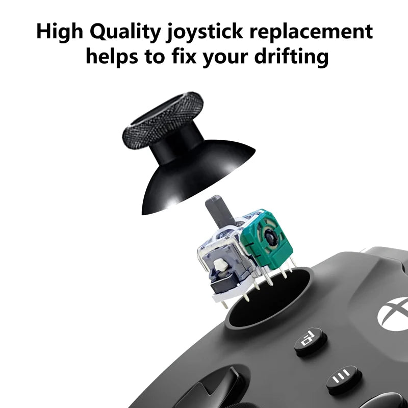 9 in 1 Joystick Replacement Kits for Xbox Series X/S Xbox One Controller with T6/T8 Screwdriver 3D Analog Thumbstick Repair Kit