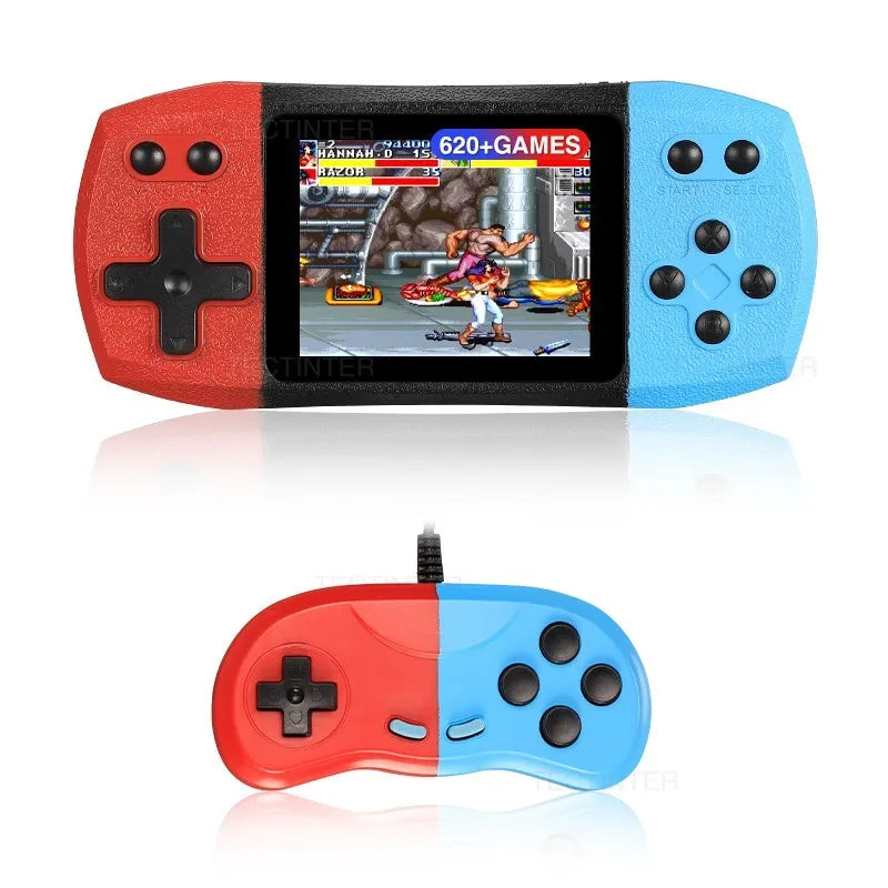 2.4 Inch Retro Video Game Console Built in 620 Classic Games Portable Handheld Game Player Rechargeable Console AV Ouput