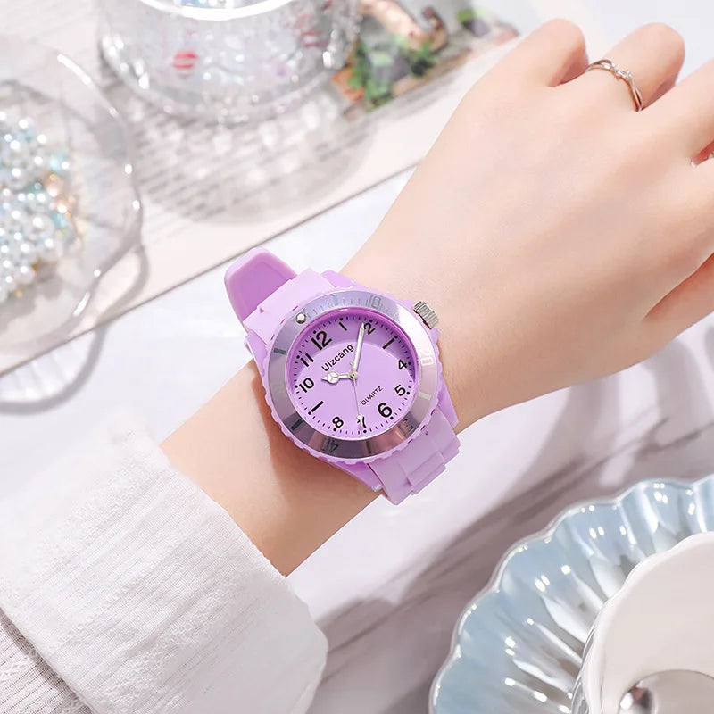 Candy Color Silicone Watches Couple Sports Waterproof Watch Multifunctional Digital Wristwatch Women Men Fashion WristWatches