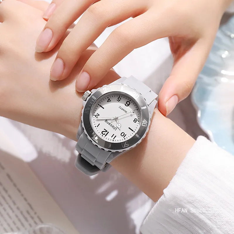 Candy Color Silicone Watches Couple Sports Waterproof Watch Multifunctional Digital Wristwatch Women Men Fashion WristWatches