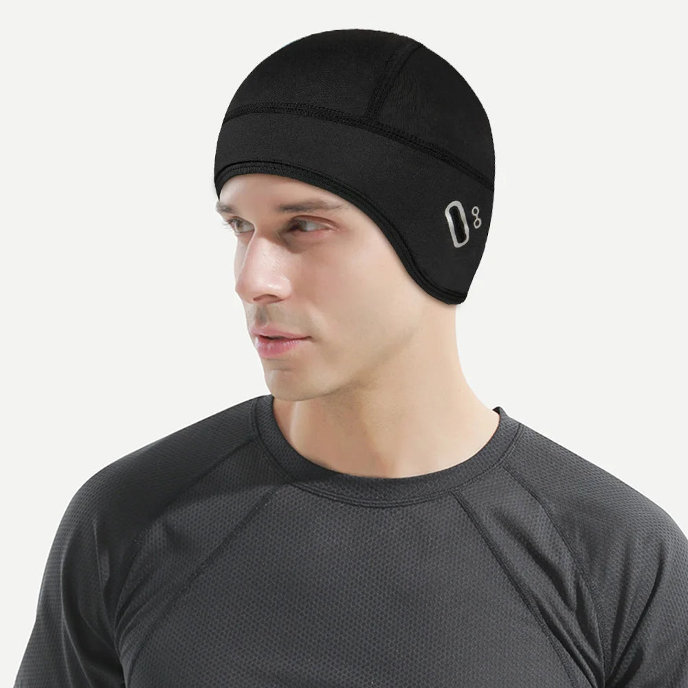 Winter Windproof Cycling Hat Male Thermal Beanie Sports Fleece Headgear Cap for Men Coldproof Cycling Equipment