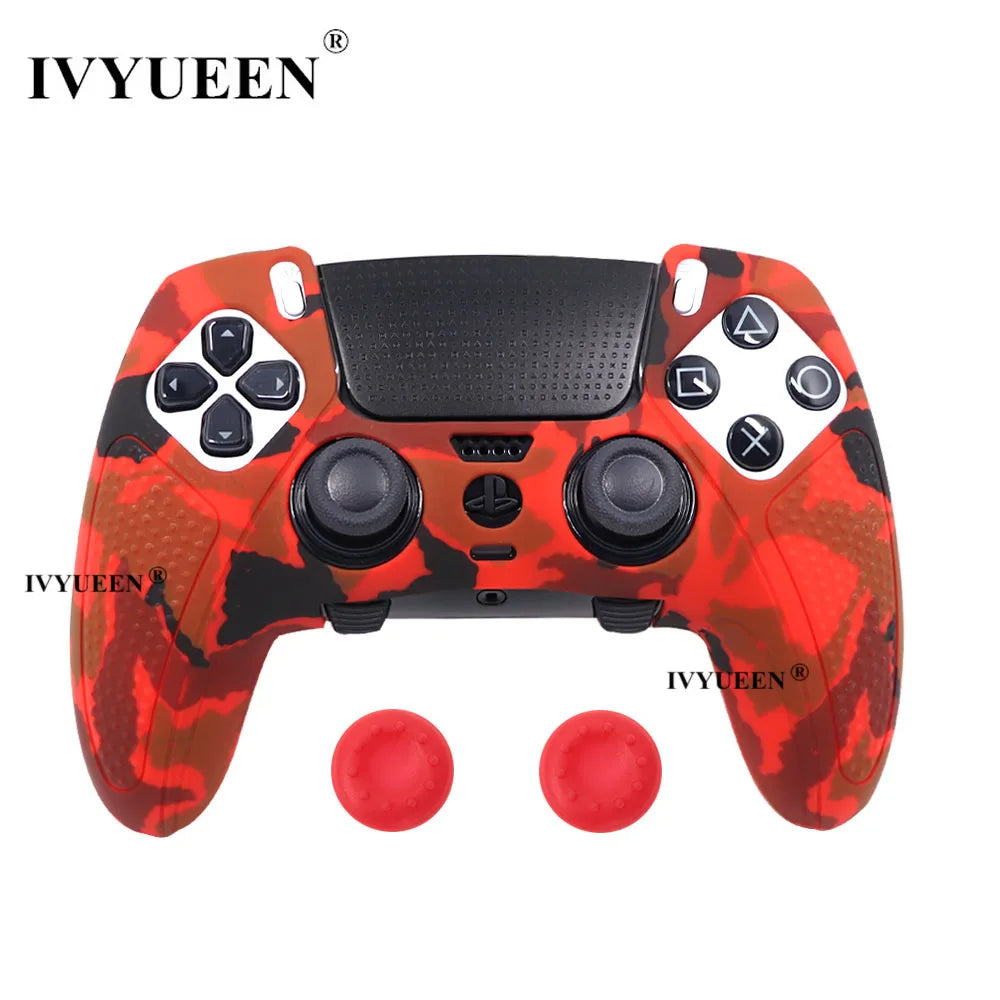 IVYUEEN Water Transform Printing Protective Skin for PlayStation 5 PS5 DualSense Edge Controller Soft Silicone Case Cover