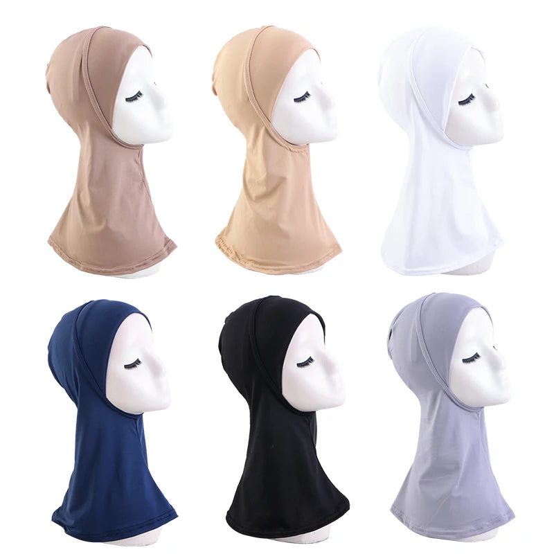 New Women Islamic Muslim Underscarf Inner Hijab Caps Veil Hijab Head Scarves Bonnet Soft Stretch Long Shawl Wrap Neck Hat