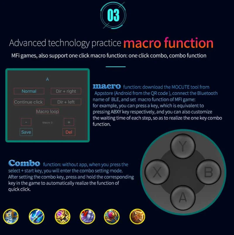 Gamepad For iPhone Android Cell Phone Control Bluetooth Controller Trigger Pubg Mobile Joystick Gaming Smartphone Mando Game Pad