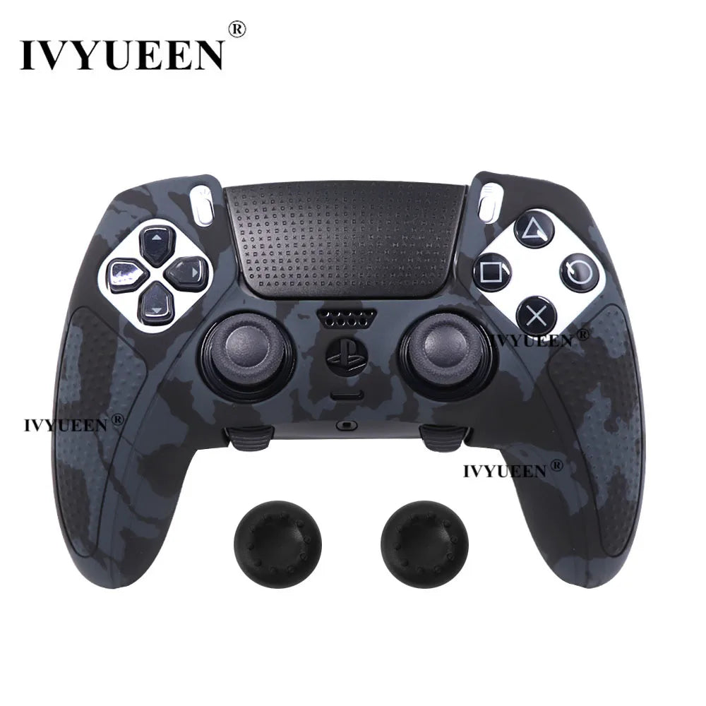 IVYUEEN Water Transform Printing Protective Skin for PlayStation 5 PS5 DualSense Edge Controller Soft Silicone Case Cover