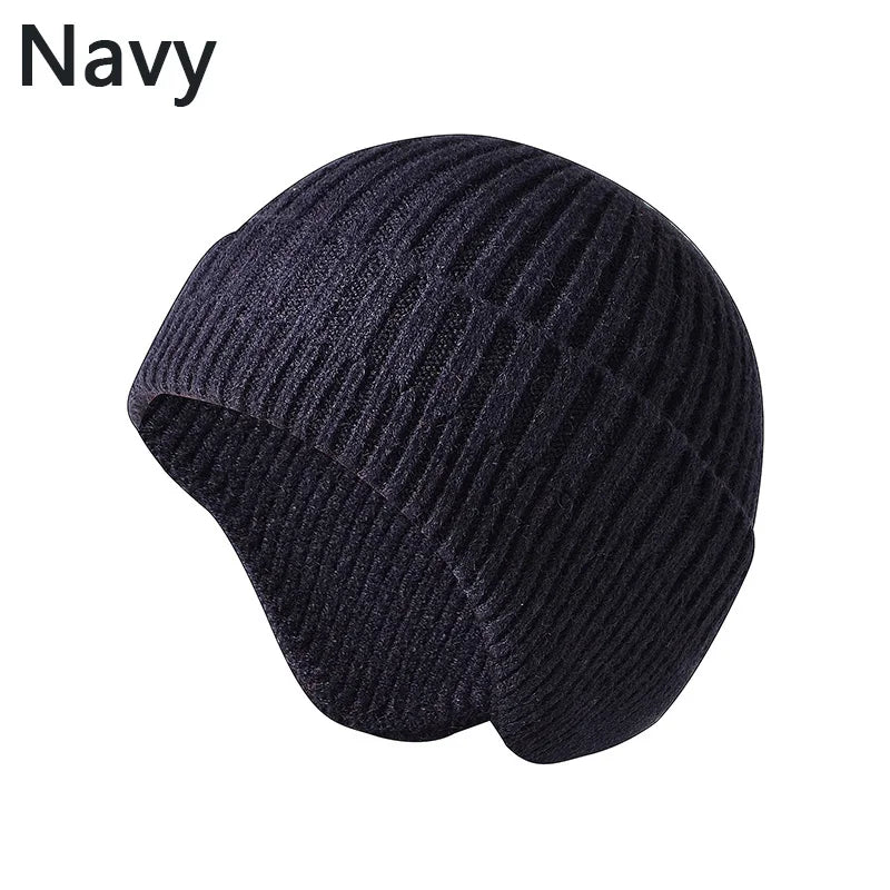 Warm Winter Autumn Trooper Aviator Hat with Earflaps Men Women Ear Protection Fleece Hat Knit Skull Ski Beanies Stylish Beanie