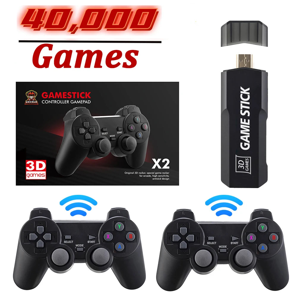 GD10 Game Player 256G 4K HD Video Game Console Double Wireless 2.4G Controller Retro Console 58000 Games For PSP Christmas Gift